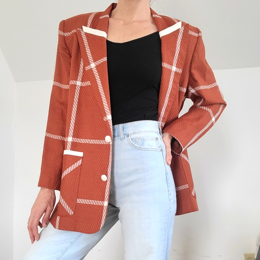 VINTAGE - Burnt orange blazer - Picture 1 of 16